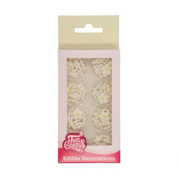 Zucker Dekoration - Mini Blumen Mix - Weiss